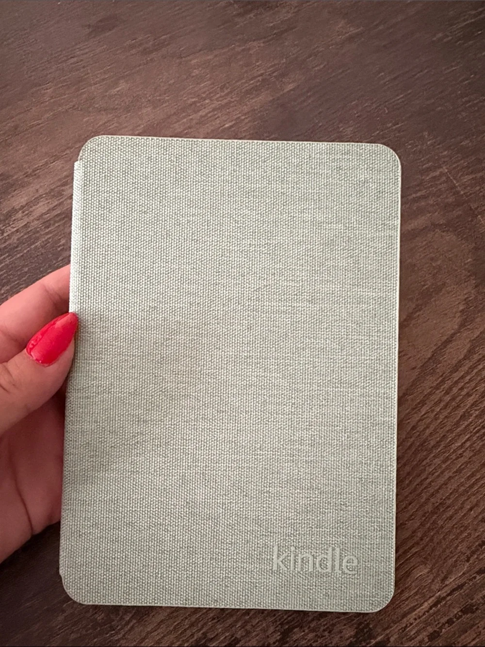 Amazon Kindle in Sage Green with Black USB Cable